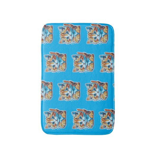 Running into orange kittens バスマット (正面縦)