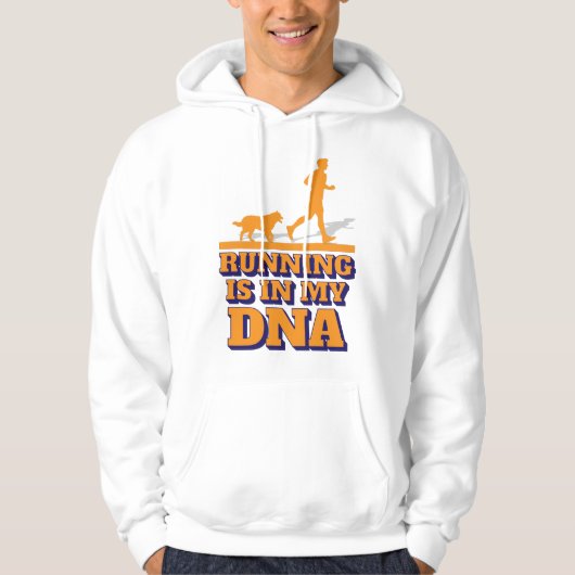 running is in my dna パーカ (正面)