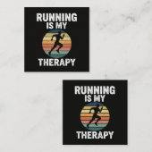 Running Is My Therapy スクエア名刺 (正面/裏面)