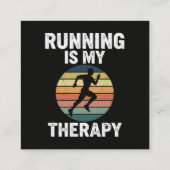 Running Is My Therapy スクエア名刺 (裏面)
