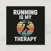 Running Is My Therapy スクエア名刺 (正面)