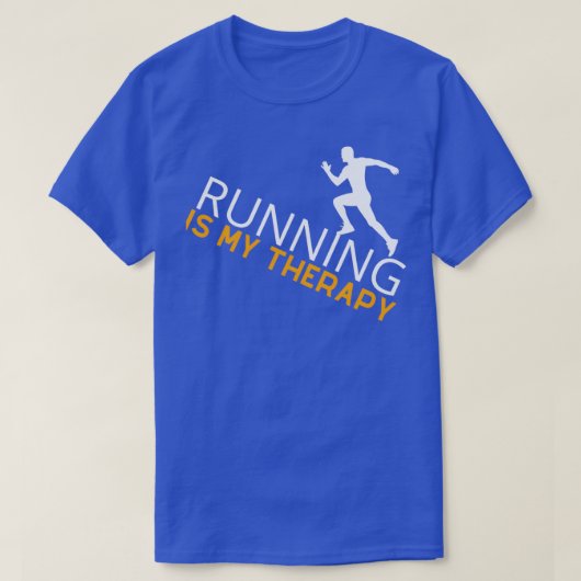 Running Is My Therapy 38 Tシャツ (デザイン正面)