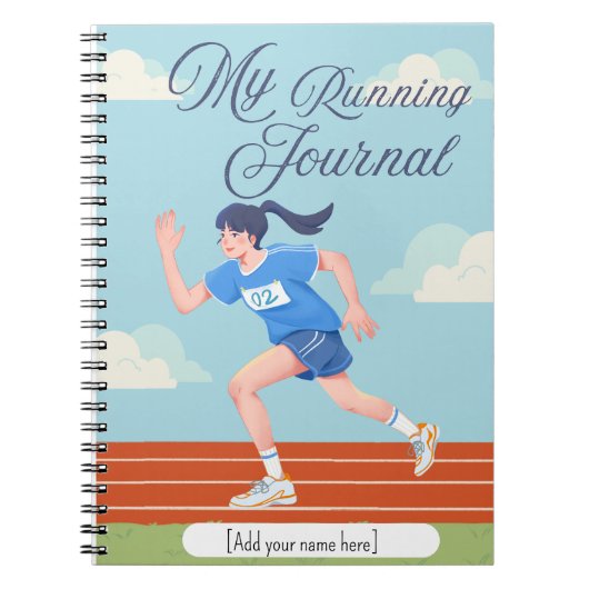 Running Journal | Personalized Fitness Tracker ノートブック (正面)
