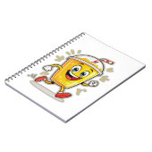 **Running Juice Cup Cartoon – Fun Street Drink Cha ノートブック (左側)