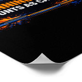 Running Late Counts as Cardio Poster – Funny Gym W ポスター (角)