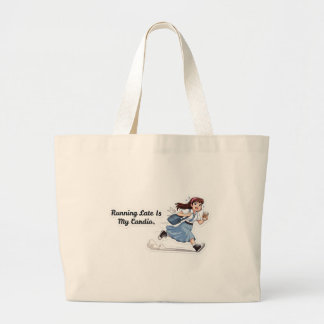 Running Late Is My Cardio Funny ToteBag ラージトートバッグ