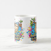 Running Late Is My Cardio Sloth Cartoon コーヒーマグカップ (中央)