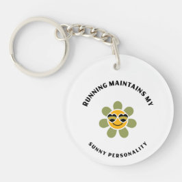 Running maintains my sunny personality キーホルダー