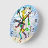 Running Man ラウンド壁時計 (傾斜)