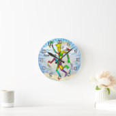 Running Man ラウンド壁時計 (ホーム)