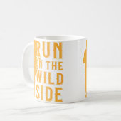 Running Marathon Run On Wild Side Runner Road Mara コーヒーマグカップ (正面左)