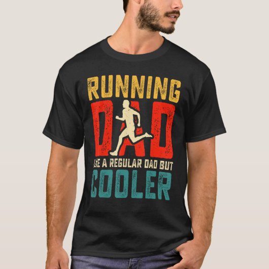 Running Marathon Runner Dad Cool Road Marathoner C Tシャツ (正面)