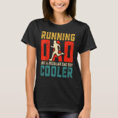 Running Marathon Runner Dad Cool Road Marathoner C Tシャツ (正面)