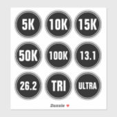 Running Marathon, Triathlon, 5K, 10K... シール (シート)