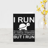 Running Motivation Turtle  カード (黄色い花)