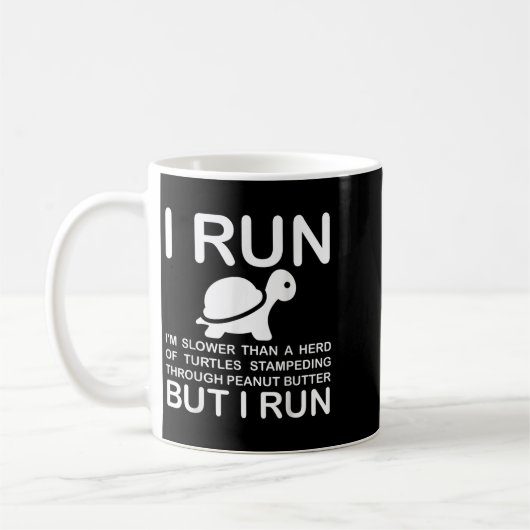 Running Motivation Turtle コーヒーマグカップ (左)