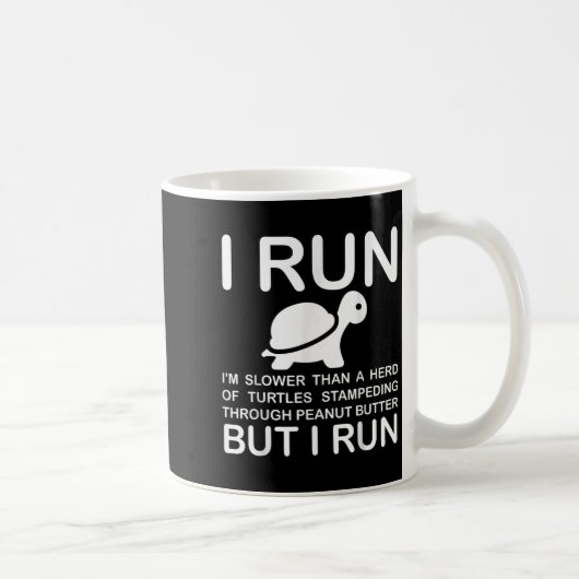 Running Motivation Turtle  コーヒーマグカップ (右)