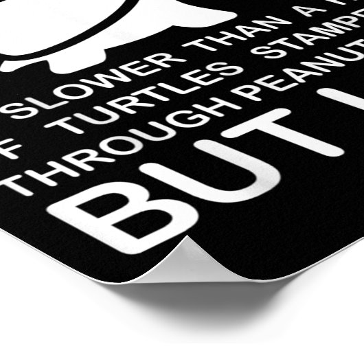 Running Motivation Turtle  ポスター (角)