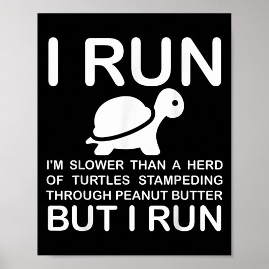 Running Motivation Turtle ポスター (正面)