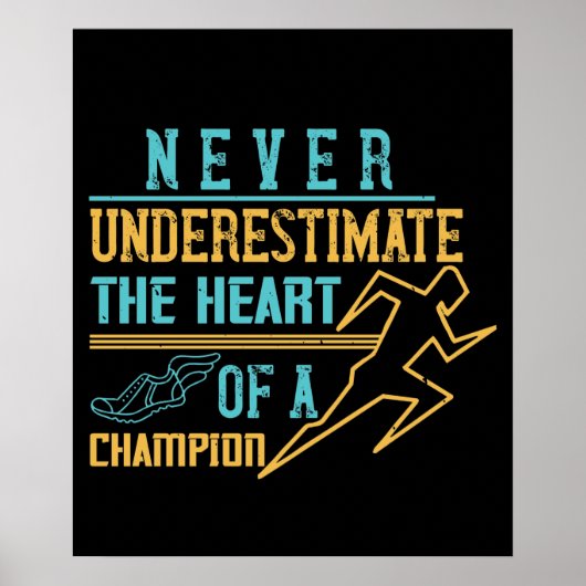 Running - Never underestimate champion ポスター (正面)