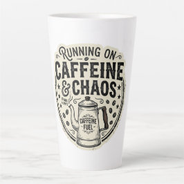 Running on Caffeine and Chaos Vintage Coffee Pot カフェラテマグ