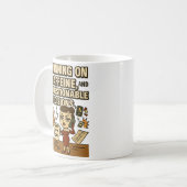 Running on Caffeine & Chaos Mug コーヒーマグカップ (正面左)