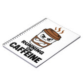Running On Caffeine Funny Coffee Journal ノートブック (左側)