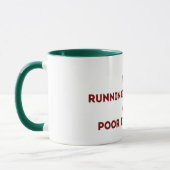 Running on Cocoa and Poor Decisions Christmas Mug マグカップ (左)