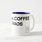 Running On Coffee and Chaos ツートーンマグカップ (正面右)