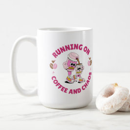 Running on Coffee and Chaos Sticker コーヒーマグカップ