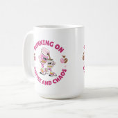 Running on Coffee and Chaos Sticker コーヒーマグカップ (正面左)