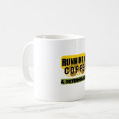 Running on Coffee & Determination mug コーヒーマグカップ (正面左)