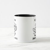 Running on Deadlines and Coffee Funny Dog Lover マグカップ (中央)