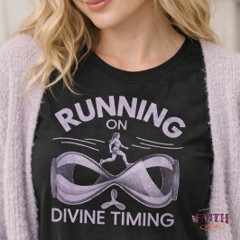 Running on Divine Timing Christian Running Shirt – Tシャツ