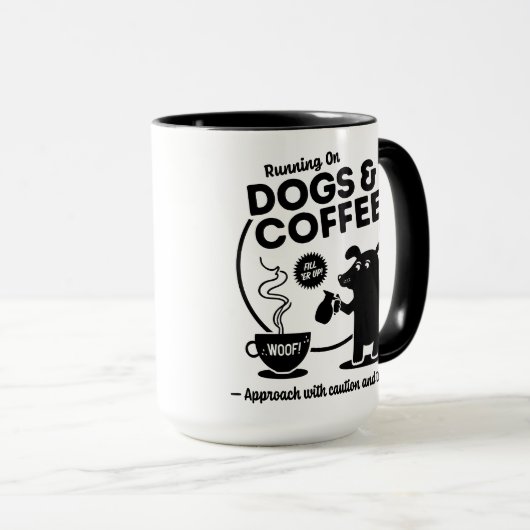 Running on Dogs and Coffee 15 oz. Combo マグカップ (正面右)