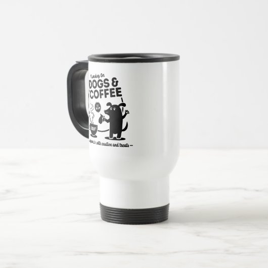 Running on Dogs and Coffee Travel Mug トラベルマグ (正面左)