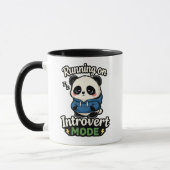 Running on Introvert Mode Panda マグカップ (左)
