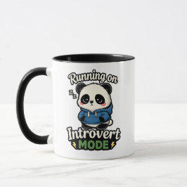 Running on Introvert Mode Panda マグカップ