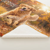 Running on Joy Golden Retriever シェルパブランケット (3/4)