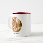 Running on Joy Golden Retriever ツートーンマグカップ (正面左)