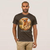 Running on Joy Golden Retriever Tシャツ (正面フル)