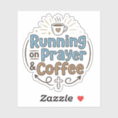 Running on Prayer and Coffee シール (シート)