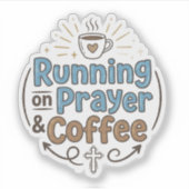 Running on Prayer & Coffee シール (正面)