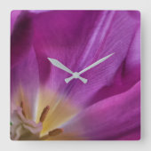 Running on Tulip Time, Square Acrylic Wall Clock スクエア壁時計 (正面)