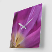 Running on Tulip Time, Square Acrylic Wall Clock スクエア壁時計 (傾斜)