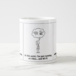 Running on Vibes & Wi-Fi Mug – Funny Coffee Cup ジャンボコーヒーマグカップ