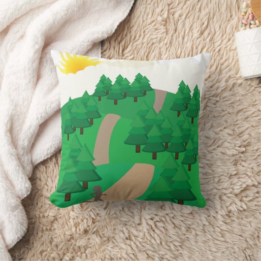 Running Outdoors クッション (ブランケット)