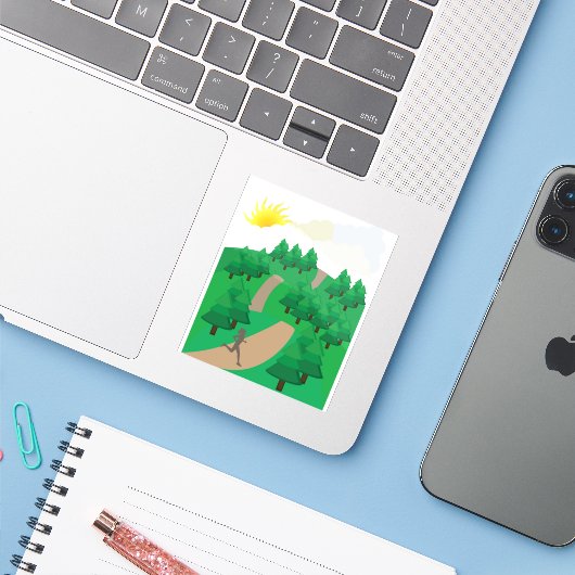 Running Outdoors シール (ノートパソコンとiPhone)