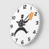 Running Postman Delivering Mail Postal Worker ラージ壁時計 (傾斜)