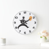 Running Postman Delivering Mail Postal Worker ラージ壁時計 (ホーム)